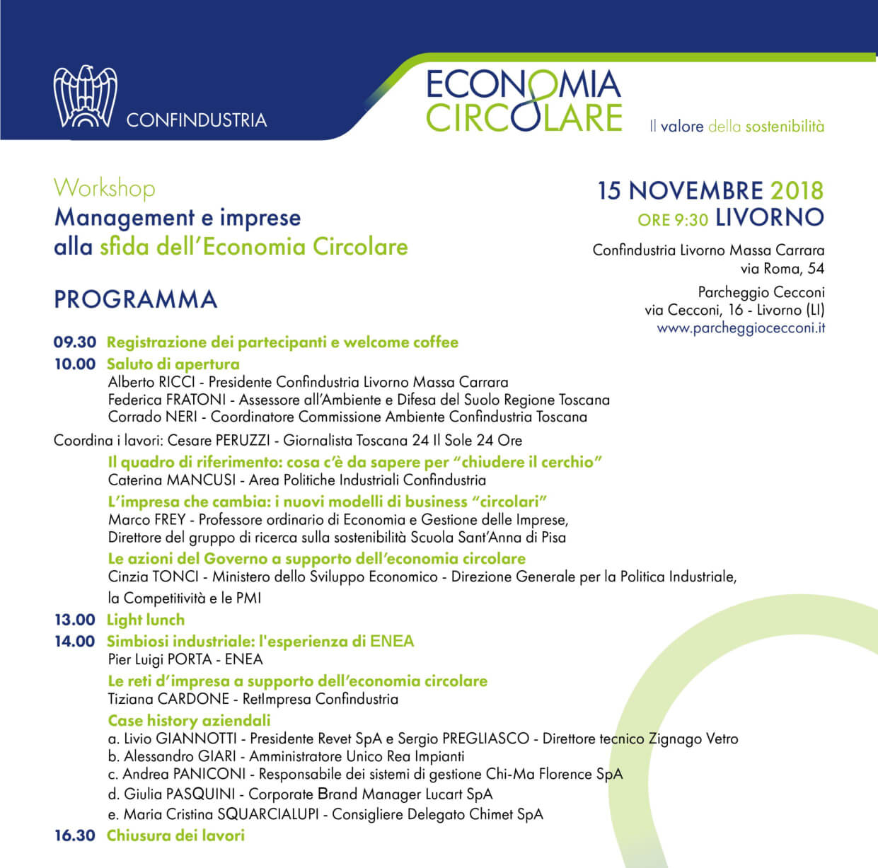 Economia Circolare, workshop gratuito a Livorno