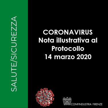 Coronavirus – Nota illustrativa al Protocollo 14 marzo 2020