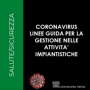 Attività impiantistiche – Linee guida per la gestione del Coronavirus