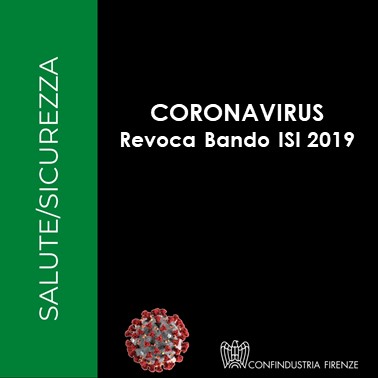 Coronavirus – Revoca Bando ISI 2019