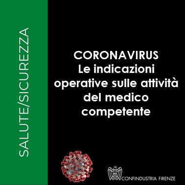 Coronavirus – Le indicazioni operative sulle attività del medico competente