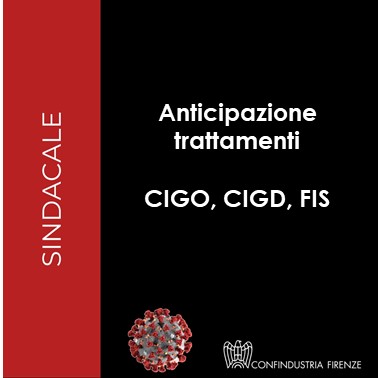 Anticipazione trattamenti CIGO, CIGD, FIS