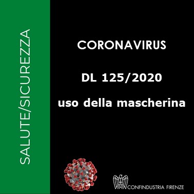 Coronavirus – Decreto-legge 125/2020: uso della mascherina