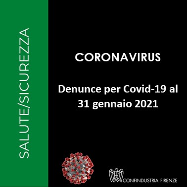 Denunce per Covid-19 al 31 gennaio 2021
