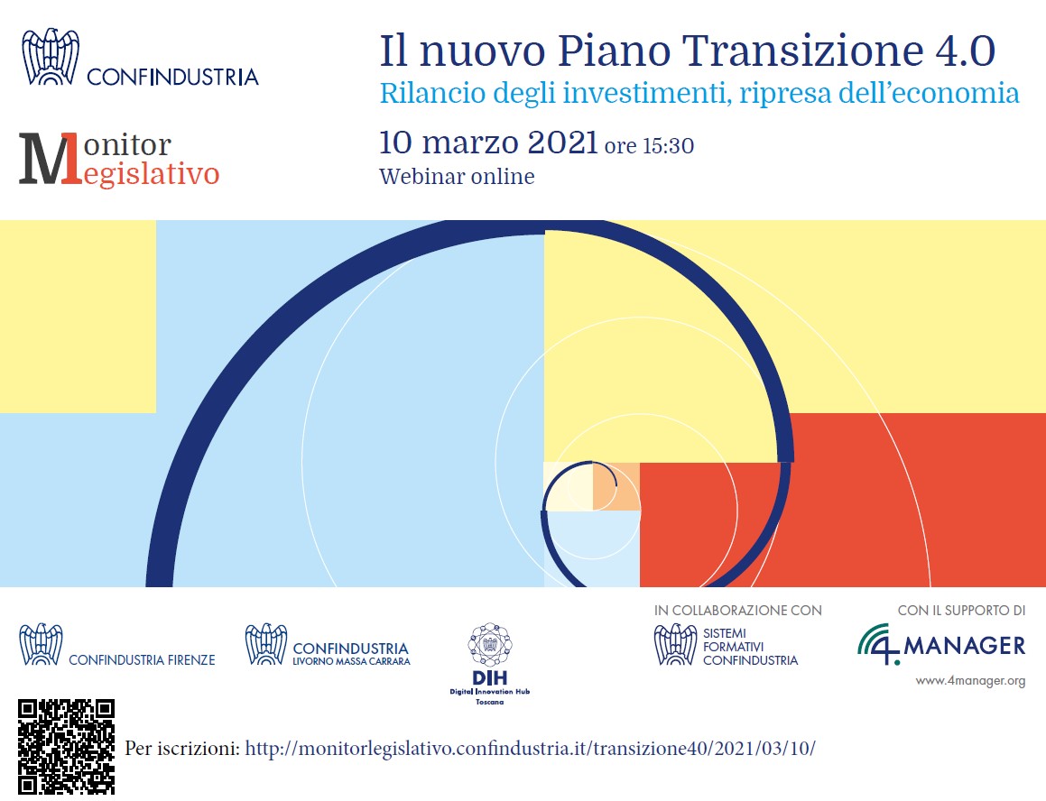 Il nuovo Piano Transizione 4.0. Rilancio degli investimenti, ripresa dell’economia.